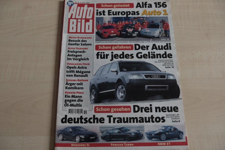 Deckblatt Auto Bild (10/1998)